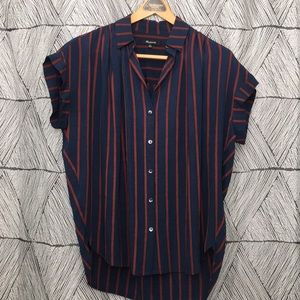 Madewell drapey Central shirt in Cornelia stripe